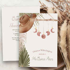 Boho Mis Quince Anos Rustic Western Quinceanera Inbjudningar