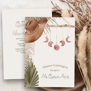Boho Mis Quince Anos Rustic Western Quinceanera Inbjudningar