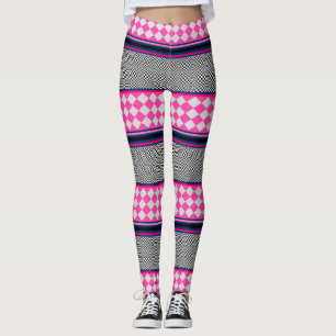 Boho Mixed Rand Mönster Design Leggings