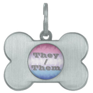 Boho Mjuk Anpassningsbar Pronomen Bigender Pride F ID-bricka Husdjur