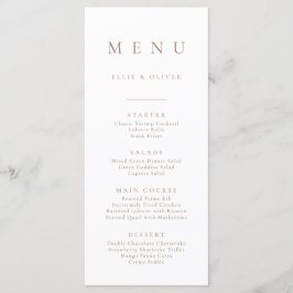 Boho Mocha Mousse 1 minimalistisk enkel Flat Menu Meny