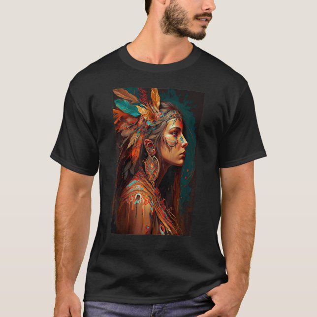 Boho-moderedesign T Shirt (Framsida)