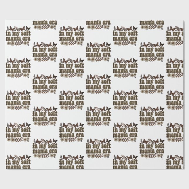 Boho-moderlighet i min mjuka mammaperiod Vintagefl Presentpapper (Platt)