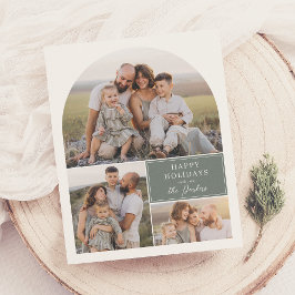 Boho Modern 4 Photo Collage Arch julbudget