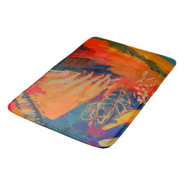 Boho Modern Abstrakt Artwork Badrumsmatta