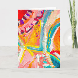 Boho Modern Abstrakt Artwork blank Kort