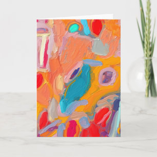 Boho Modern Abstrakt Artwork blank Kort