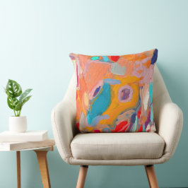 Boho Modern Abstrakt Artwork Kudde