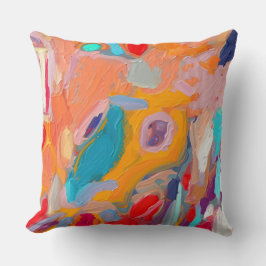 Boho Modern Abstrakt Artwork Kudde