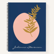 Boho Modern Abstrakt Botanical Art Blue Anpassning