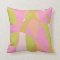 Boho Modern Abstrakt Konst | Rosa Lime Grön