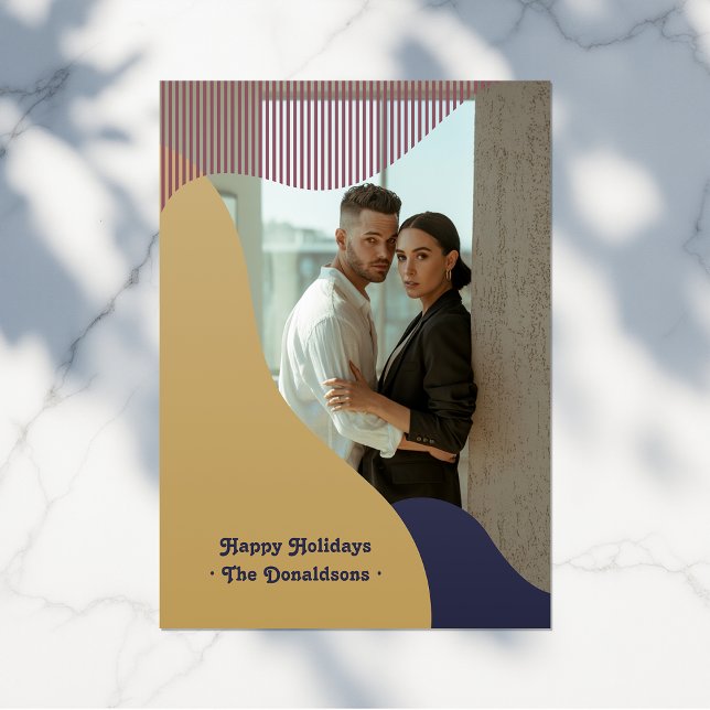 Boho Modern Arches Geometric Minimalist Helgdag Julkort (Boho Modern Arches Geometric Minimalist Holiday)