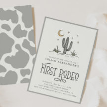 Boho Modern Boys First Rodeo 1:a födelsedagen