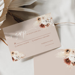 Boho Modern Bröllop OSA Card Anteckningskort