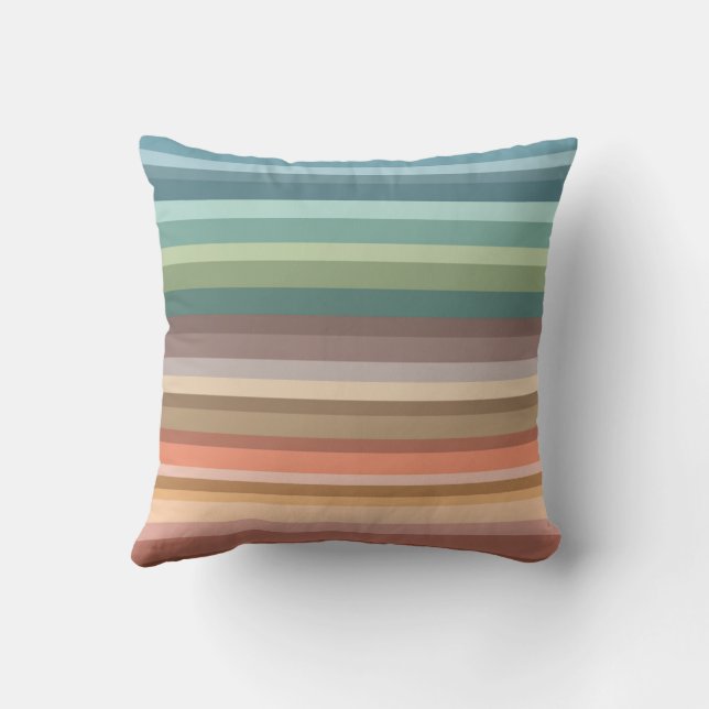 Boho Modern Chic Ränder  Kudde (Baksida)