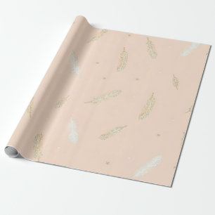 Boho Modern Fjädrar Lyx Kollektion Presentpapper