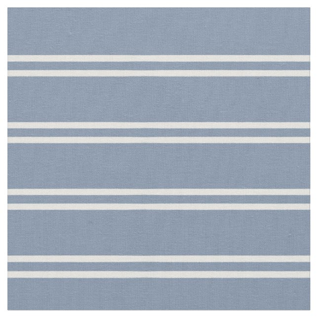 Boho Modern Gender Neutral Striped Coastal Blue Tyg (Närbild)
