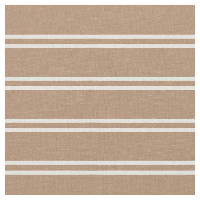 Boho Modern Gender Neutral Striped Simple Brown Tyg (Närbild)