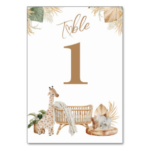 Boho Modern Heart Gender Neutral Baby Shower Bordsnummer