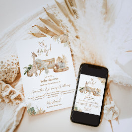 Boho Modern Heart Gender Neutral Baby Shower Inbjudningar