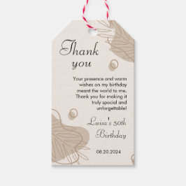 Boho Modern Löv hela födelsedagen Presentetikett