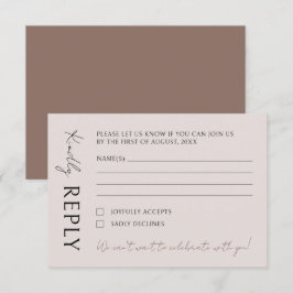 Boho Modern Minimalist Bröllop OSA Kort