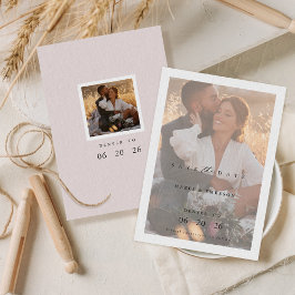 Boho Modern Minimalist Photo Save Date Spara Datumet
