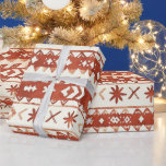 Boho Modern Paated Abstrakt Mönster jul Presentpapper<br><div class="desc">En söt,  viskös vattenfärgsfärgad utskrift röd och vit mönster av abstrakter för ett unikt presentbyte stil för helgdagarna och vardagen.</div>