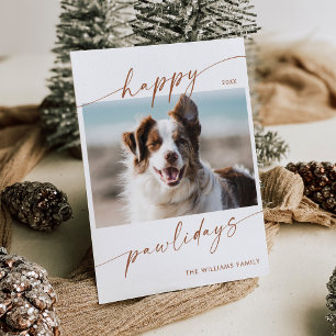 Boho Modern Pet Photo jul-Helgdag Card Inbjudningar