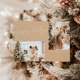 Boho Modern Photo jul Card | GLAD HELG Inbjudningar