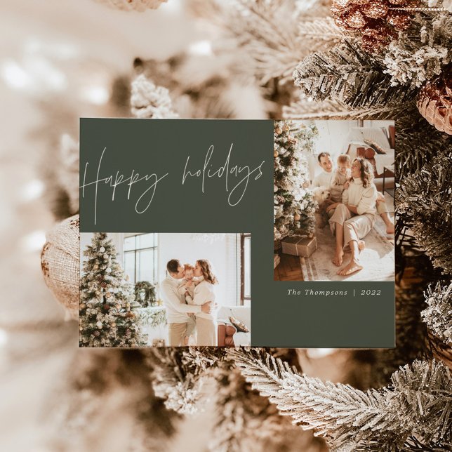 Boho Modern Photo jul Card | GLAD HELG Inbjudningar (Skapare uppladdad)