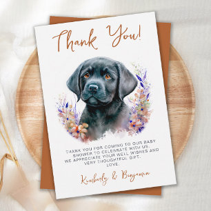 Boho Modern Puppy Hund Terracotta Baby Shower Tack Kort
