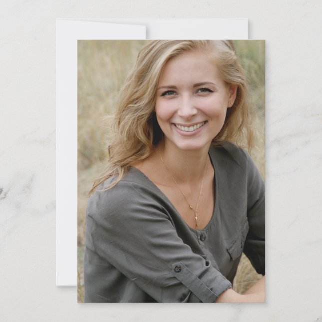 Boho Modern Studenten Photo Save Date Spara Datumet (Framsida)