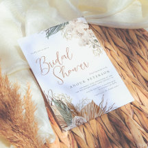 Boho Modern Terracotta Pampas Grass Möhippa