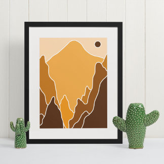 boho modern väggkonst Skriv ut