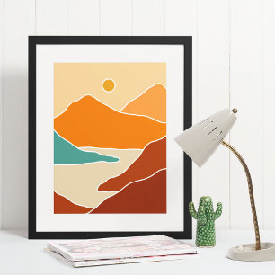 boho modern väggkonst Skriv ut, Poster Pappert