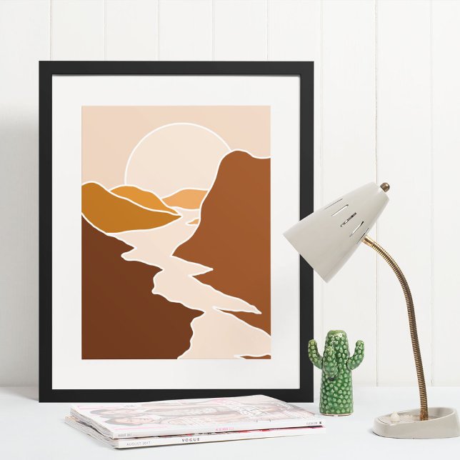 boho modern väggkonst tryck, Värde Poster Papper (boho modern wall art Print)