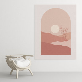 Boho modern väggkonst tryck, Värdeaffisch papper
