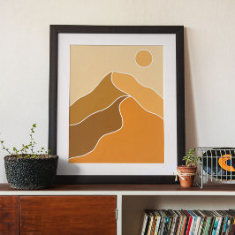 boho-modern väggkonstutskrift, värderaffischpapper poster