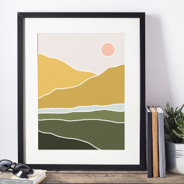 boho-modern väggkonstutskrift, värderaffischpapper poster
