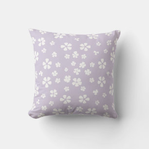 Boho modern, vit, dold, lila lavender kudde