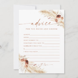 Boho Möhippa Advice Cards, Terracotta Blommigt Inbjudningar