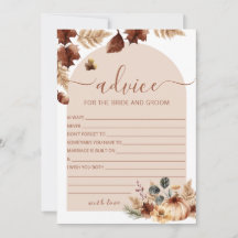 Boho Möhippa Advice Cards Terracotta Blommigt