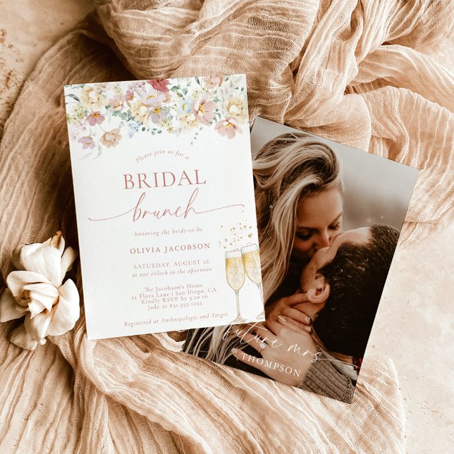 Boho Möhippa Inbjudan | Modern Blommigt Brunch (Skapare uppladdad)