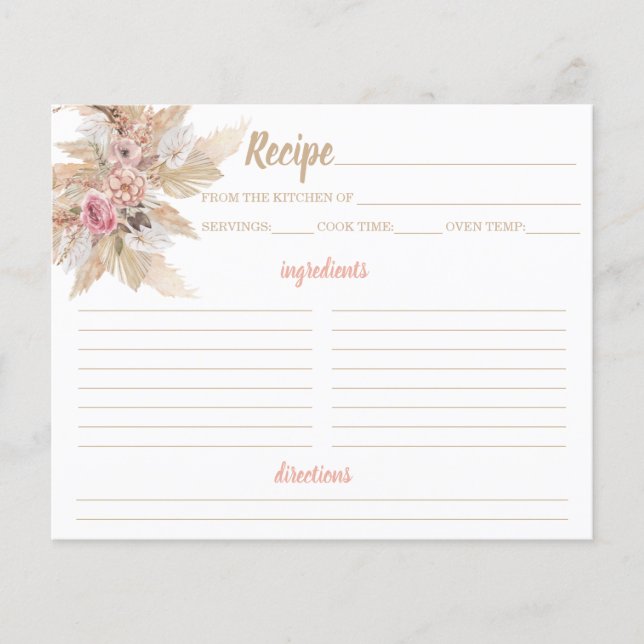 Boho Möhippa Recept Card (Framsida)