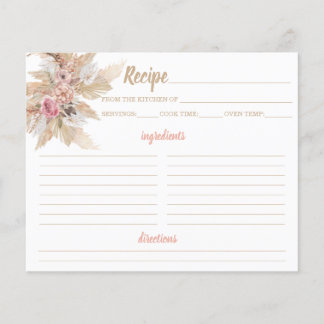Boho Möhippa Recept Card