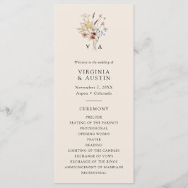 Boho Monogram Programmet Program