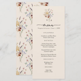Boho-monogrammerade menyer