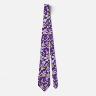 Boho mönster 2.w Blommigt på D Lila BG Slips