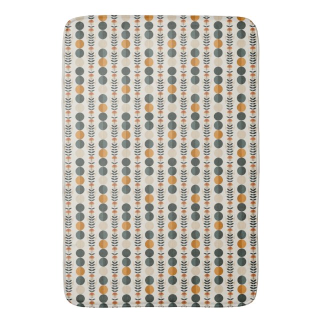 Boho Mönster Bath Mat Badrumsmatta (Framsidan (Vertikal))
